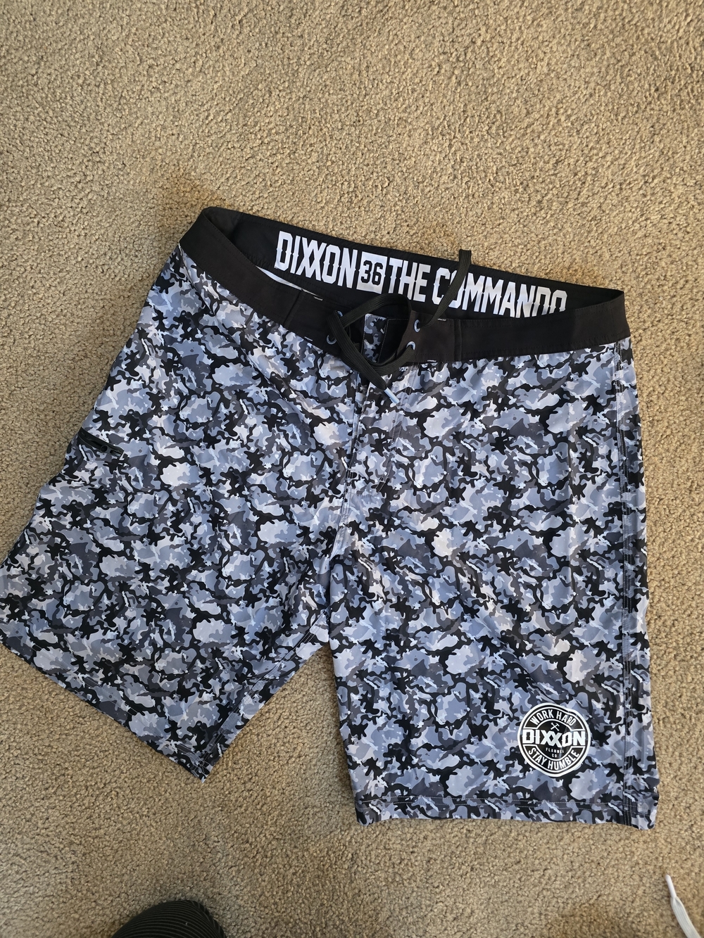 DIXXON Gray Camo The Commando Men's Hybrid Shorts